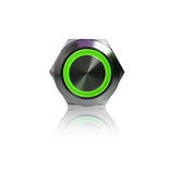 25mm Stainless Steel Button With Green LED
