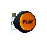 Medium Orange Plastic Button With Text (Play)